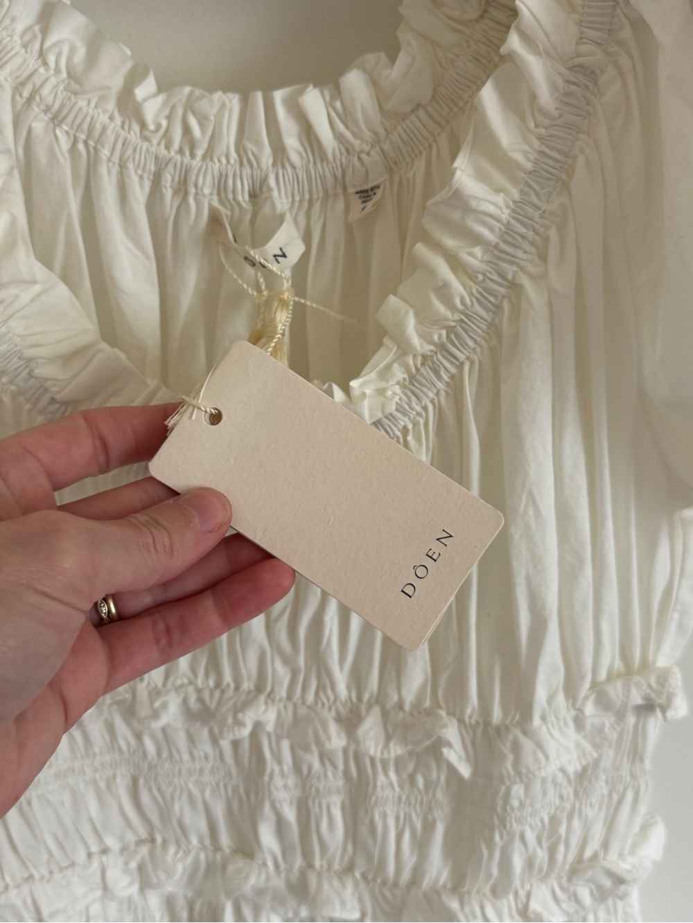 NWT Doen Leanne Dress in Salt - Picture 5 of 8